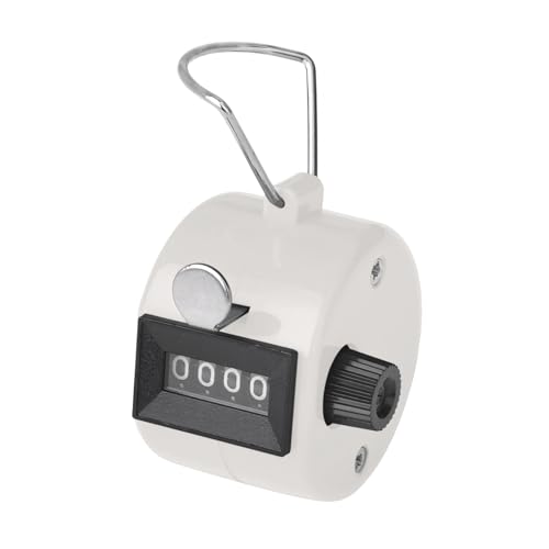 GOGO Handheld Tally Counter Plastic 4 Digit Palm Clicker - color: White