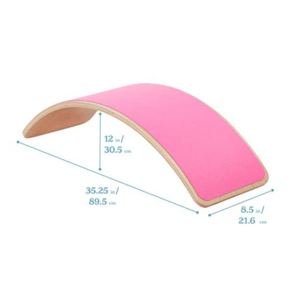 ECR4Kids Balance Board, Montessori Toy, Bright Pink - color: Bright Pink