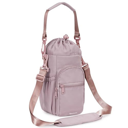 sportsnew 40oz Crossbody Water Bottle Bag for Gym Hiking - color: Pink