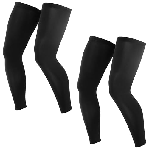 Tough Outdoors Leg Compression Sleeve - Leg Sleeves for Men & Women - Compression Calf Sleeves - Basketball Football Cycling - color: 2 Pairs - Black, size: Medium