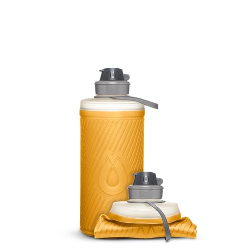 HydraPak Flux Collapsible Backpacking Water Bottle (1L, Golden Yellow) - color: *NEW* Golden Yellow, style: 1L/32oz