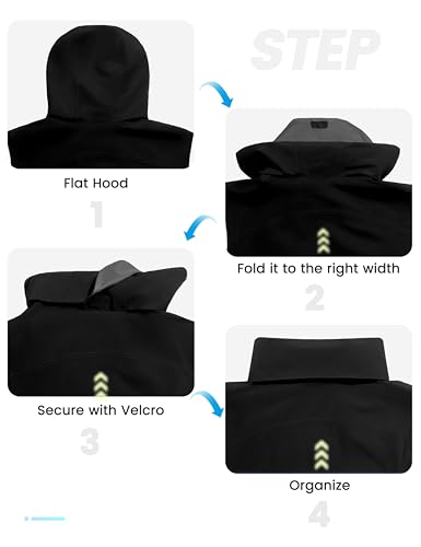 Little Donkey Andy Men's Hooded Cycling Vest - color: Black, size: Small