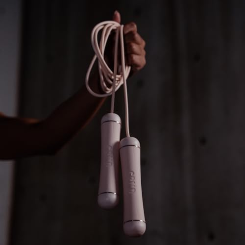 GRIND | Jump Rope - Adjustable "Float" | Tangle-Free, Rapid Speed with Ball Bearings | Ergonomic Soft Grip Handles | Skipping Rope for Fitness, Endurance Training, Gym Workout, or Home Exercise - color: Pink