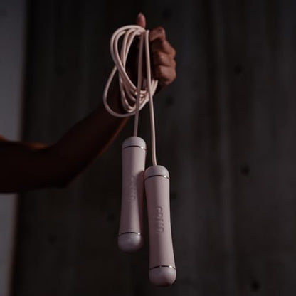 GRIND | Jump Rope - Adjustable "Float" | Tangle-Free, Rapid Speed with Ball Bearings | Ergonomic Soft Grip Handles | Skipping Rope for Fitness, Endurance Training, Gym Workout, or Home Exercise - color: Pink