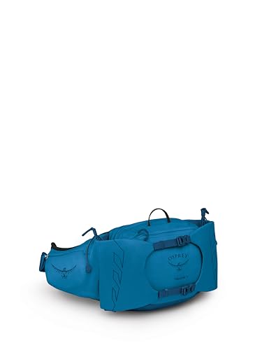 Osprey Talon 6L Men's Lumbar Hiking Waist Pack - Fanny Pack with Water Bottle Holders - color: Scoria Blue/Night Shift, style: 6l