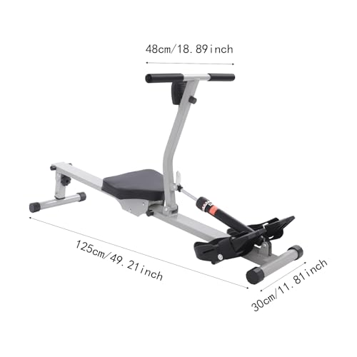 Rowing Machine Adjustable Foldable Rowing Exercise Machine, 3 in 1 Adjustable AB Machine, Multi Functional Row Machine Equipped for Home Gym with Comfortable seat