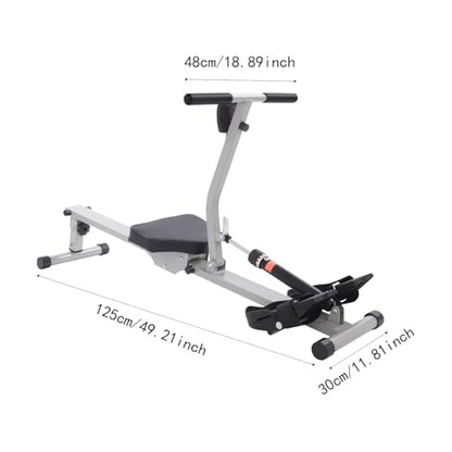 Rowing Machine Adjustable Foldable Rowing Exercise Machine, 3 in 1 Adjustable AB Machine, Multi Functional Row Machine Equipped for Home Gym with Comfortable seat
