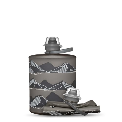 HydraPak Stow Collapsible Water Bottle (500ml, MTN Mammoth Grey) - color: MTN Mammoth Grey, style: 17oz/500ml