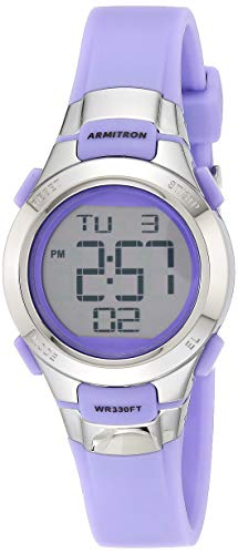 Armitron Sport Women's Digital Chronograph Resin Strap Watch, 45/7012 - color: Purple/Silver