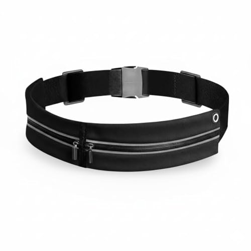 Running Belt for Men and Women, Reflective Phone Waist Pack, Black - color: Black, size: One Size