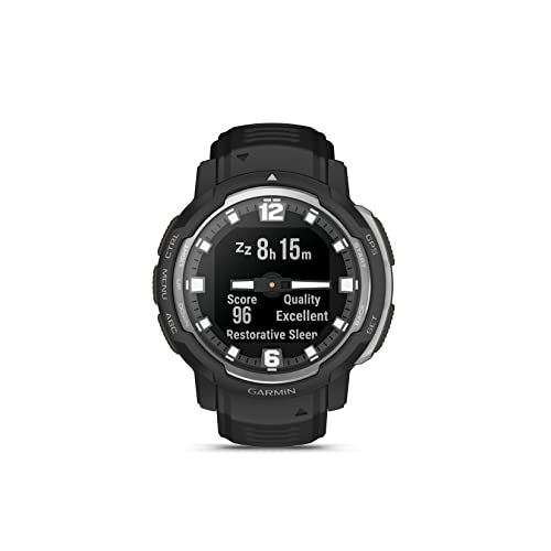 Garmin Instinct Crossover, Rugged Hybrid Multisport GPS Smartwatch, Black | Heart Rate Monitor, Analog Hands and Digital Display, Up to 28 Day Battery Life with Signature Series Gift Bundle - color: Standard - Black, style: Signature Gift Bundle