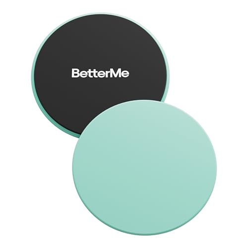BetterMe Pilates Sliders – Dual-Sided Exercise Sliders for Core Training – Compact Workout Gliders for Home Fitness, Abs & Full Body Workouts - color: Subtle Mint