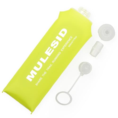 Soft Flask Running Bottles Collapsible Water Bottle Foldable for Traveling Running Vest Collapse Hydration TPU 500ml for Runner (500ml-Pack of 2) - color: 500ml-2pcs