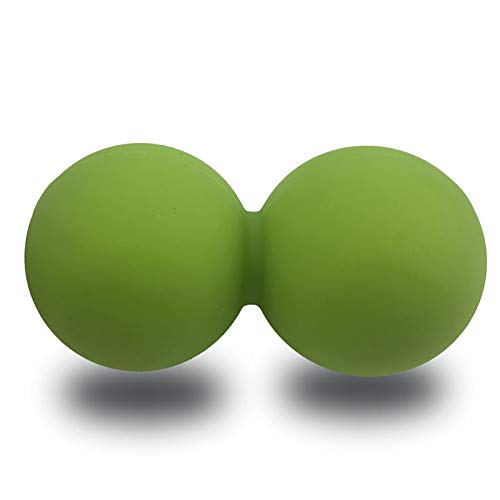 EliteShine Double Lacrosse Massage Ball for Myofascial Trigger Point Release & Deep Tissue Massagefor Physical Therapy, Muscle Relaxer, Acupoint Massage (Material: Silicon, Green) - color: Green, size: Material: Silicon
