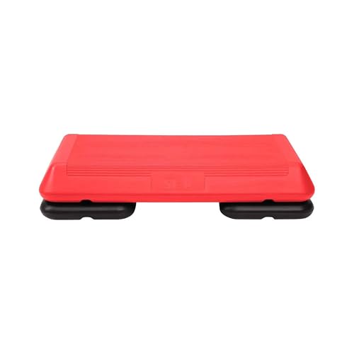 Freestyle STEP Exercise Step Platform, Circuit Size Stepper for Exercise at Home - color: Red, style: 2 Risers