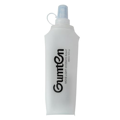 Soft Flask 480ml TPU BPA-Free Soft Water Bottle Leak-Proof Collapsible for Hydration Pack Running Vest Marathon Hiking Cycling (Transparent) - color: 480ml Transparent