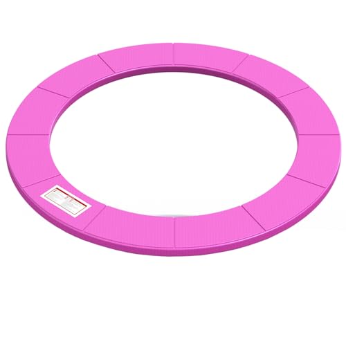 LANGXUN Universal Trampoline Repalcement Safety Pad, 8ft 10ft 12ft 14ft 15ft 16ft Waterproof Surround Spring Foam Cover for Round Frame - color: Pink, size: 16ft