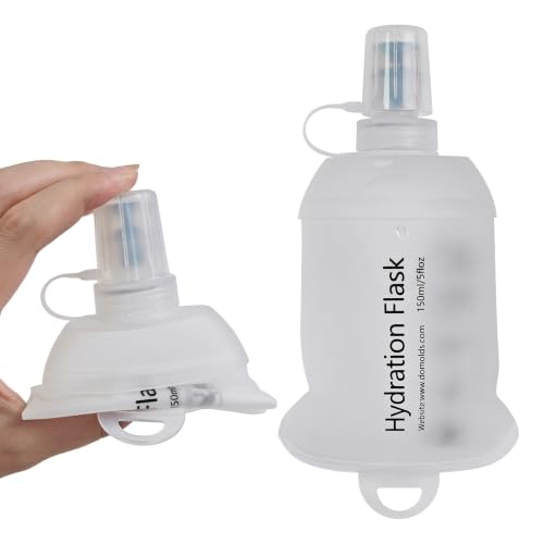 150ML Soft Flask, TPU Collapsible Soft Water Bottle for Hydration Pack, Running Vest, Leak-Proof Folding Water Bottle for Hiking Cycling Climbing Jogging- 1Pcs, Wihte - color: 150ML Wihte