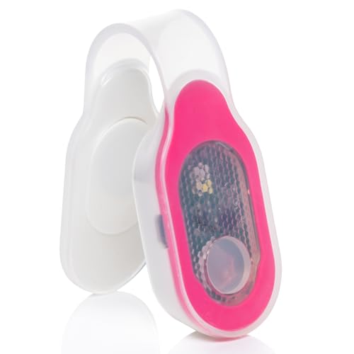 Rechargeable Magnetic Clip-on LED Safety Light - 4 Working Modes - Waterproof Wearable Flashlight for Nurses, Running, Dog Walking & Night Safety (Red) - color: Red