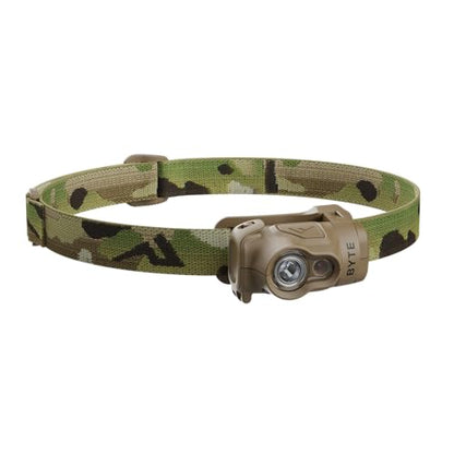 Princeton Tec Byte Multi-Mode 200 Lumen LED Tactical Headlamp, Multicam - color: Red/White