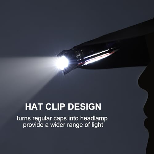 SUNPRO Mini Keychain Flashlight 8 Modes Pocket Flash Light(1, Black)