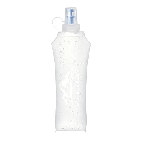 Zelvot Running Vest Collapsible Water Bottle, TPU 500ml Soft Flask (White) - color: White, size: 500 ml