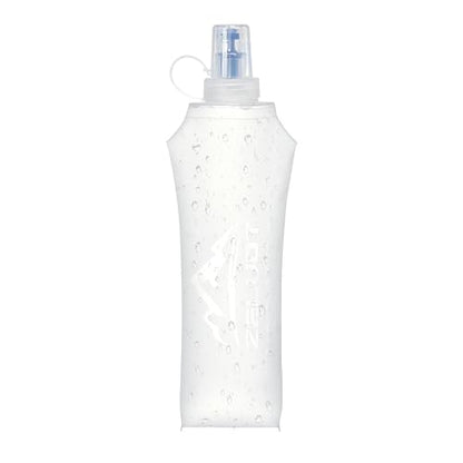 Zelvot Running Vest Collapsible Water Bottle, TPU 500ml Soft Flask (White) - color: White, size: 500 ml