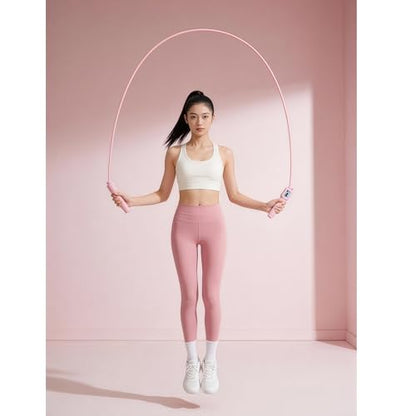 Counting Jump Rope for Fitness, Adjustable PVC Skipping Rope, Smooth Rotation for Indoor Outdoor Workout