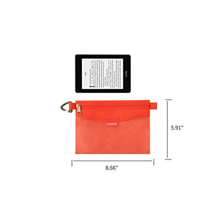 pack all Water-Resistant Zipper Pouch, Mesh Zipper Bag, 8.66"x5.91" - color: Orange, size: Small