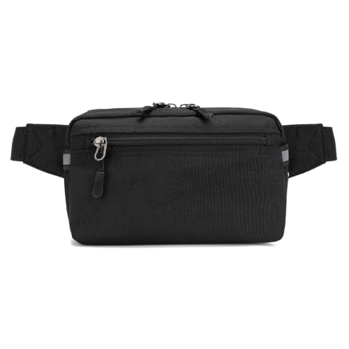 Fanny Pack for Men Women, Small Water‑Resistant RFID‑Anti‑Theft Waist Pack - color: Black