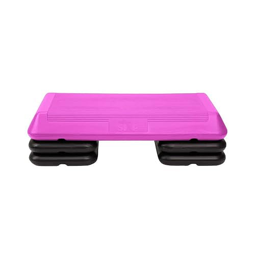 Freestyle STEP Exercise Step Platform, Circuit Size Stepper for Exercise at Home - color: Pink, style: 4 Risers