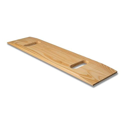 DMI Transfer Board and Slide Board, FSA Eligible, Made of Heavy-Duty Wood for Patient, Senior and Handicap Move Assist and Slide Transfers, Holds up to 440 Pounds, 2 Cut out Handles, 30 x 8 x 1 - size: 30" x 8"