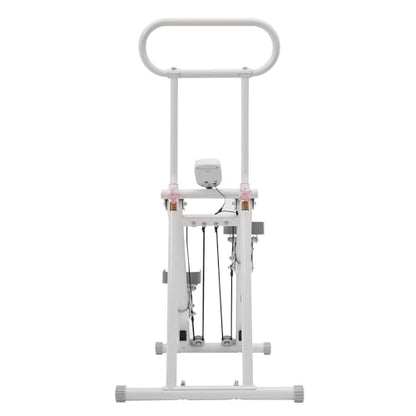 Stair Stepper Vertical Climber Machine with LCD Screen Compact Folding Cardio Exercise Climber Stair Climber for Living Rooms, Home Gyms, Apartments Foldable Design 300 lbs Capacity - color: White