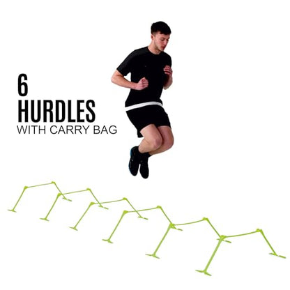 QUICKPLAY Adjustable Speed Hurdles Set of 6 - Agility & Soccer Training