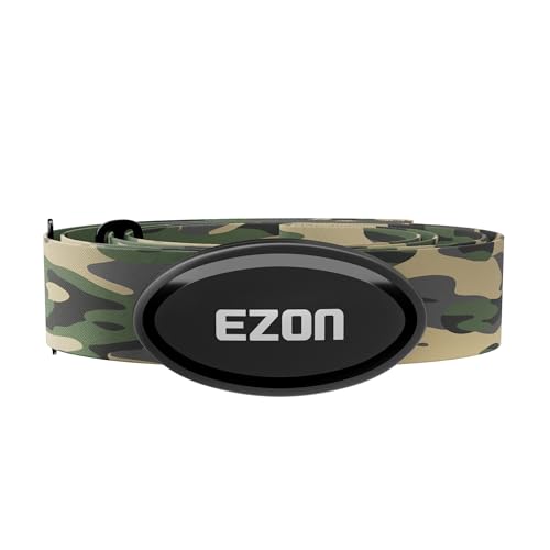 EZON Heart Rate Monitor Chest Strap, Bluetooth 5.1 & ANT+ Sensor, 3ATM Waterproof, Compatible with Garmin, Wahoo, Polar, Strava for Running, Cycling, Workout, Army Green (C009 Pro)