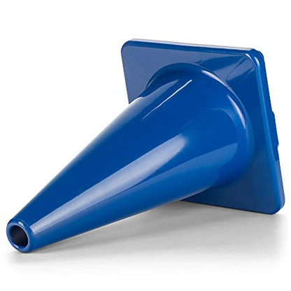 Champion Sports High Visibility Flexible Vinyl Cones for Sports Training, Agility Drills, Field & Gym Marking Sets - color: Blue, style: 18 Inch Cone (Single)