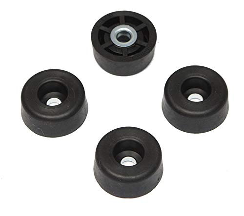 4 Medium Round #2 Rubber Feet - .375 H X .875 D - Made in USA - Food Safe, Cutting Boards, Electronics, Crafts, Woodworking