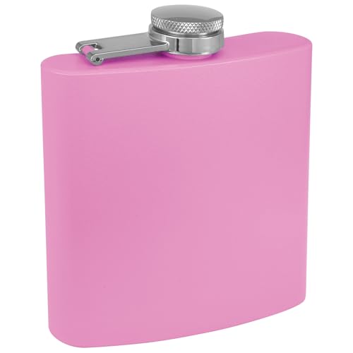 Clear Water Home Goods 6 oz Hip Flask w/Funnel, Light Purple - color: Matte Light Purple