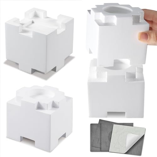 Wood Bed Risers 3.5 Inch with Non-Slip Rubber Pad Furniture 4 Pack, White - color: Large White 4pack