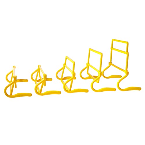 Set of 5 Adjustable Speed Training Hurdles by Trademark Innovations - color: Yellow