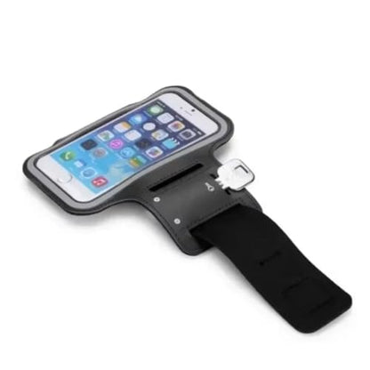 High Sensitive Touch Screen Sports Armband Breathable with Key Pocket for iPhone 17-12 Pro Max for Android Gym Jogging Daily Use (Dark Blue) - color: Dark blue