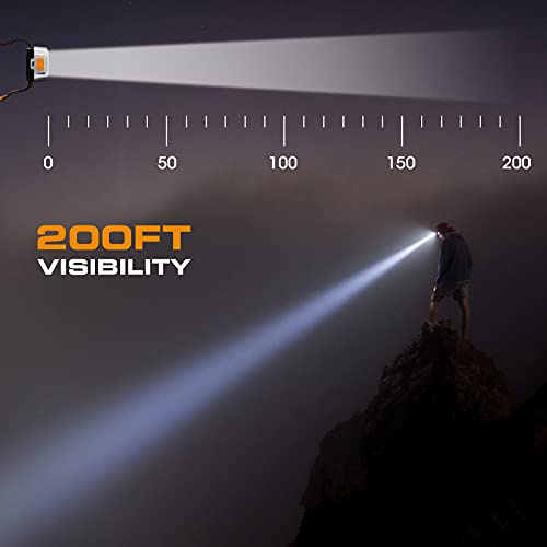 EverBrite 5 Pack LED Headlamp, 4 Lighting Modes with Pivoting Light Head