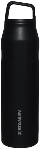 Stanley IceFlow Cap and Carry Water Bottle | Wide Mouth Twist Lid | Lightweight & Leakproof for Travel & Sports | Insulated Stainless Steel | BPA-Free - color: Black Glimmer, style: 36 Oz