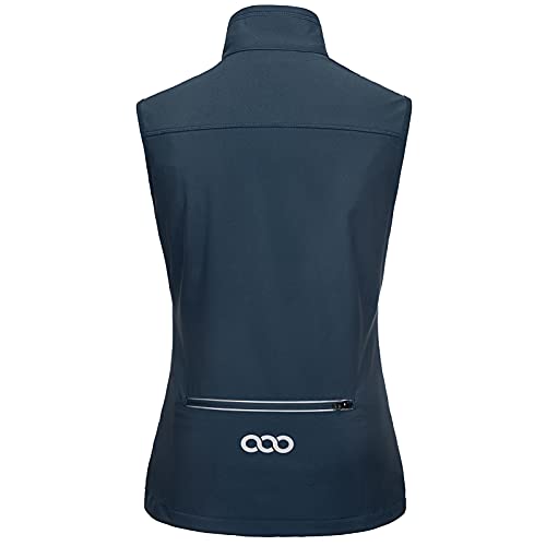 33,000ft Women's Lightweight Running Vest with 6 Pockets for Travel Golf - color: Midnight Blue, size: XX-Large