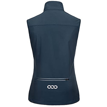 33,000ft Women's Lightweight Running Vest with 6 Pockets for Travel Golf - color: Midnight Blue, size: XX-Large