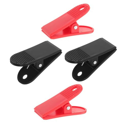 GANAZONO Treadmill Safety Key Clip Set, 4pcs Universal Emergency Stop Switch Clips with Spring, Replacement Treadmill Key Cord Clamps for Fitness Equipment Accessories