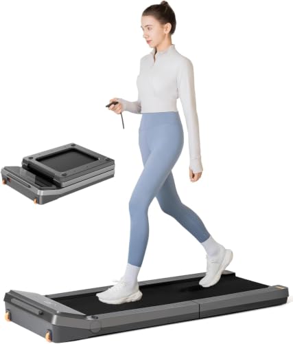 WalkingPad Foldable Walking Pad Treadmill, Walk and Jog, Under Desk - color: Gray