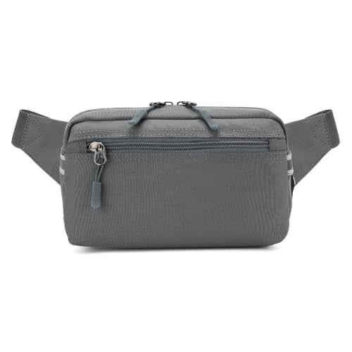 Fanny Pack for Men Women, Small Water‑Resistant RFID‑Anti‑Theft Waist Pack - color: Gray