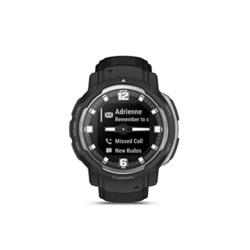 Garmin Instinct Crossover, Rugged Hybrid Multisport GPS Smartwatch, Black | Heart Rate Monitor, Analog Hands and Digital Display, Up to 28 Day Battery Life with Signature Series Gift Bundle - color: Standard - Black, style: Signature Gift Bundle