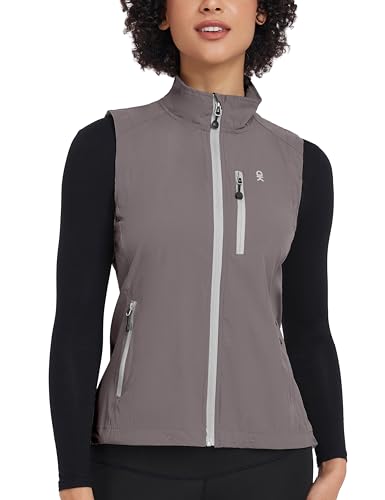 Little Donkey Andy Women's Lightweight Quick Dry Vest Windproof Summer Vest - color: Grey, size: X-Small